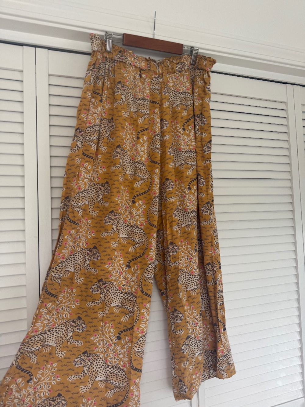 NWT PrintFresh Bagheera Wide Leg Cropped Pajama Pant - Women XL